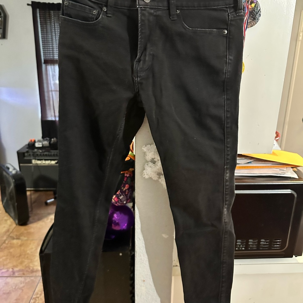Black Men's Jeans super skinny 30w 34L